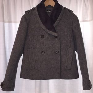 J.Crew Wool Blend Jacket with Sweater Knit Collar
